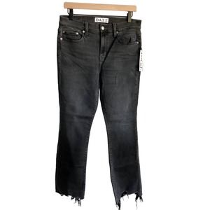 Daze Denim Shy Girl High Rise Flare NWT Distressed Black